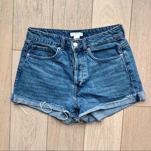 H&M Mid Rise Denim Shorts